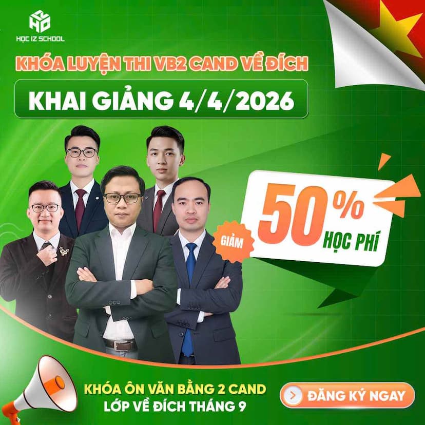 VB2.KHÓA LUYỆN ĐỀ VĂN BẰNG 2 VÀO CÁC TRƯỜNG CÔNG AN KHÓA TOÀN DIỆN – VỀ ĐÍCH